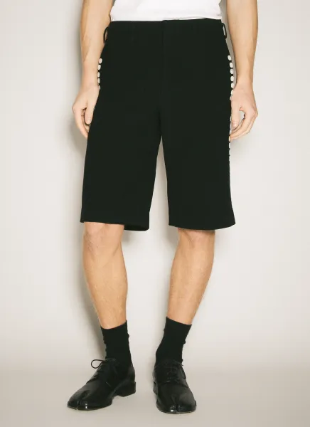 Button-Embellished Shorts