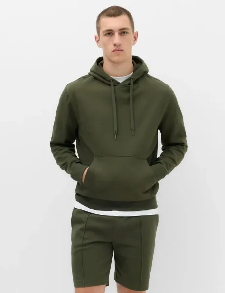 Marks & Spencer Ultimate Cotton Rich Hoodie Dark Khaki