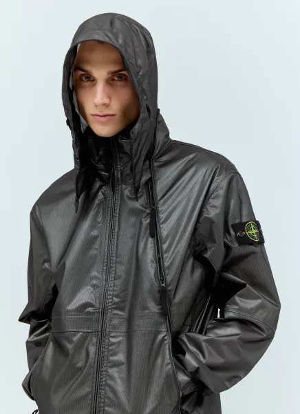Glossy Zip-Up Jacket