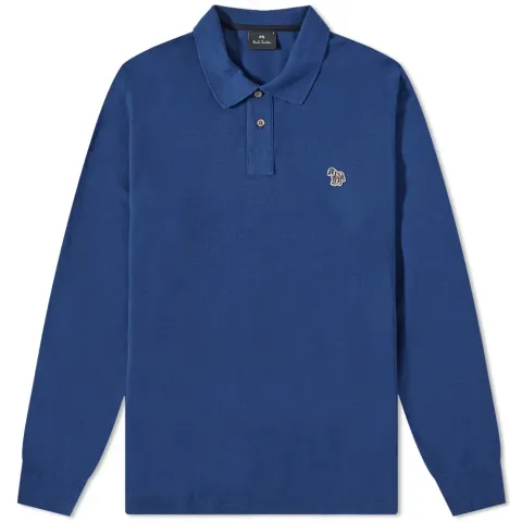 Long Sleeve Zebra Polo Shirt
