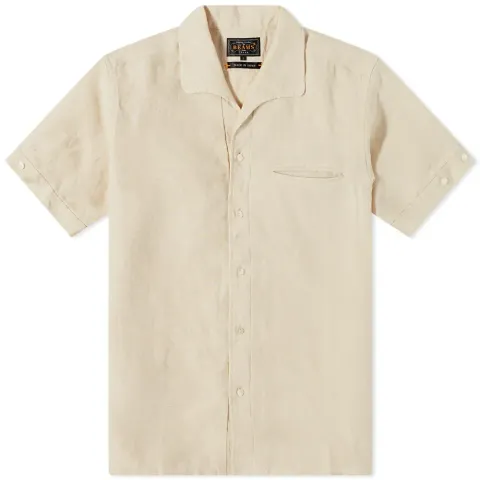 Short Sleeve Italian Collar Shirt
