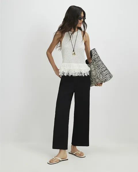 River Island Pull On Textured Culottes