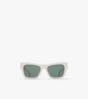 Heritage Square Sunglasses in Ceramic white