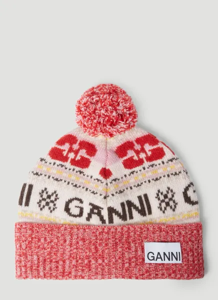Graphic Motif Beanie Hat