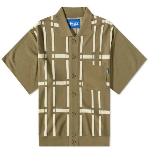 Windowpane Short Sleeve Cardigan