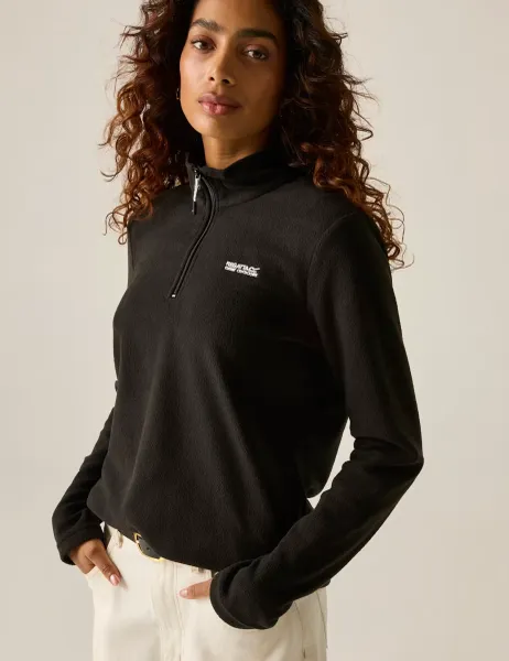 Regatta Sweethart Funnel Neck Half Zip Fleece Black