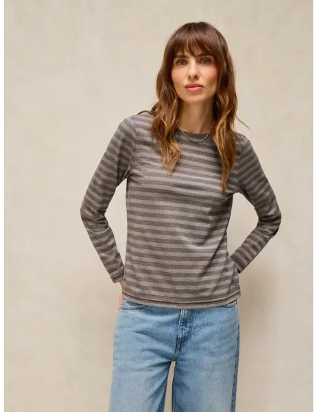 White Stuff Clara Striped Sparkly T-Shirt