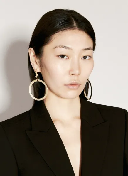 Cassandre Pendant Hoop Earrings