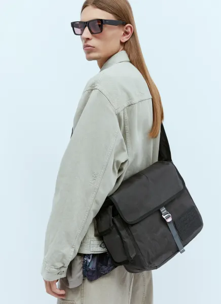 Logo Patch Messenger Bag