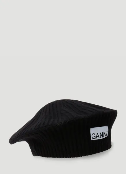 Ribbed Knit Beret Hat