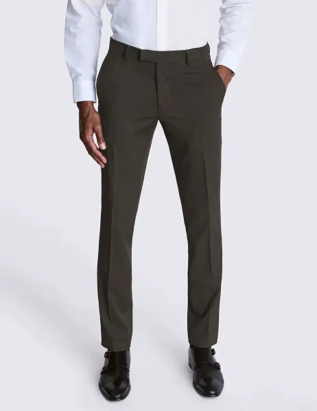 Moss Slim Fit Stretch Suit Trousers Charcoal