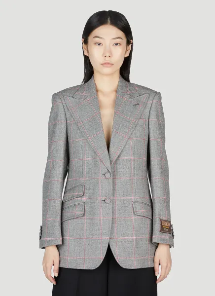 Maison De L'Amour Check Blazer