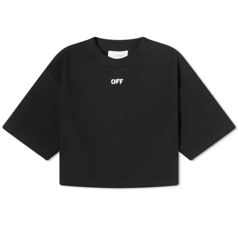 Off Stamp Logo Rib Crop T-Shirt