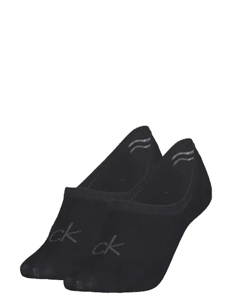 Calvin Klein 2 Pack Cotton Rich Monogram Logo Footsies