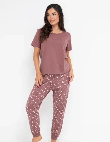 Pour Moi Pure Cotton Printed Pyjama Set Cream Mix