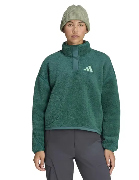 Adidas Terrex Multi High Pile Fleece Sweatshirt Medium Green