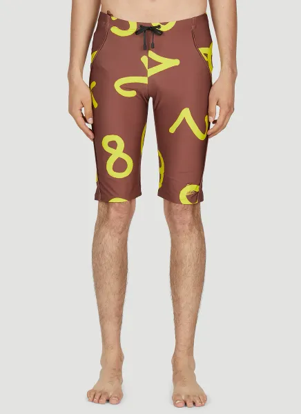 Graphic Print Swim Bermudas
