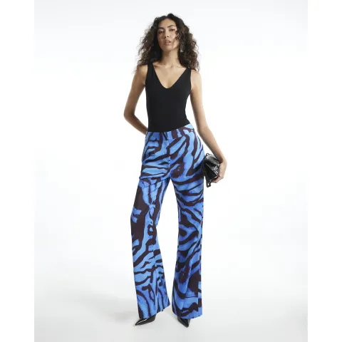 River Island Zebra Print Flared Trousers