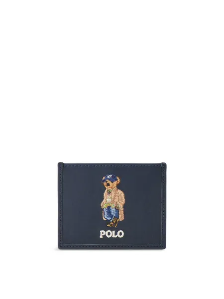 Polo Ralph Lauren Bear Leather Billfold Card Holder - Newport