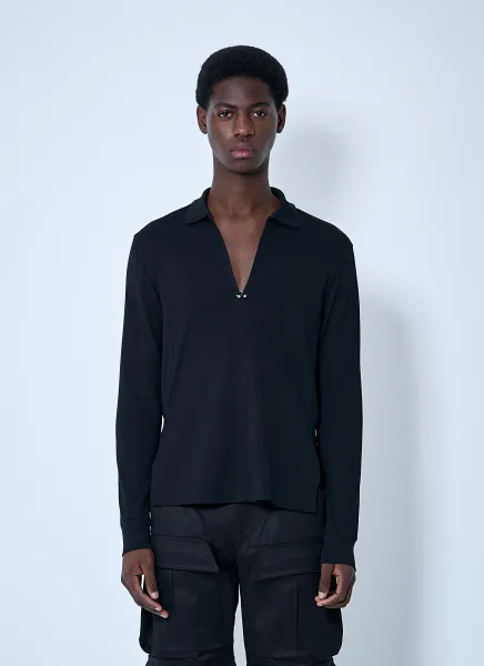 V Neck Shirt With Hardware