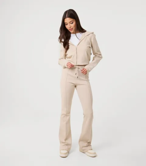 Women's Stone Pintuck Flare Trousers