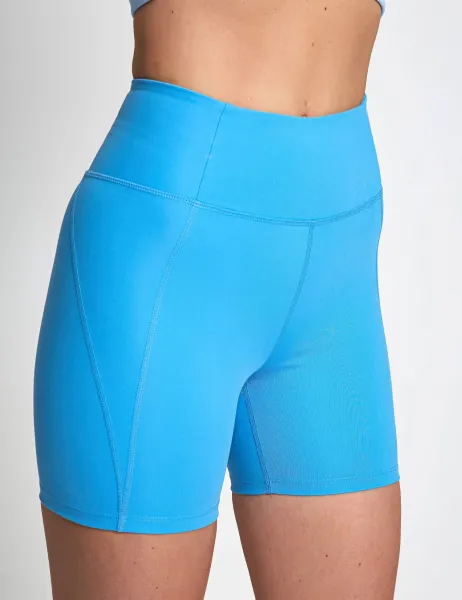 Girlfriend Collective Run High Waisted Sports Shorts Bright Blue