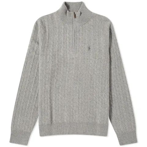 Half Zip Cable Knit Jumper
