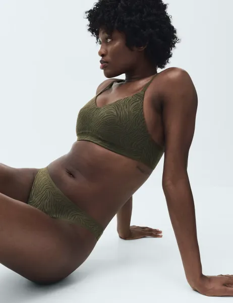Body by M&S Body Lace Non Wired Total Support Bra B-H Dark Olive