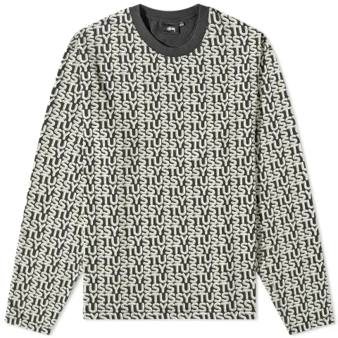 Long Sleeve Letter Stripe Crew T-Shirt