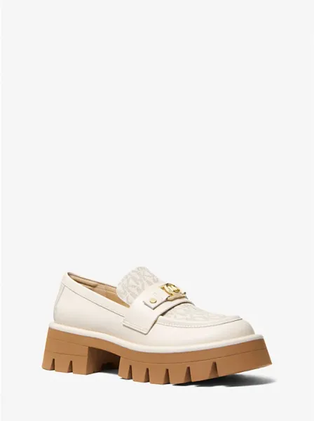 Mandy Leather and Signature Logo Platform Loafer