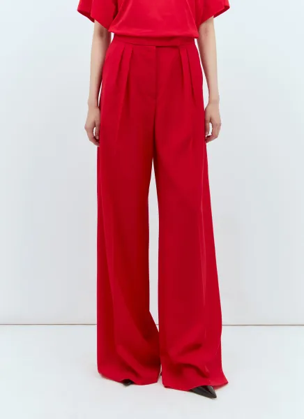 Wide-Leg Wool Pants