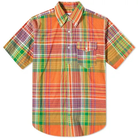 Madras Popover Button Down Short Sleeve