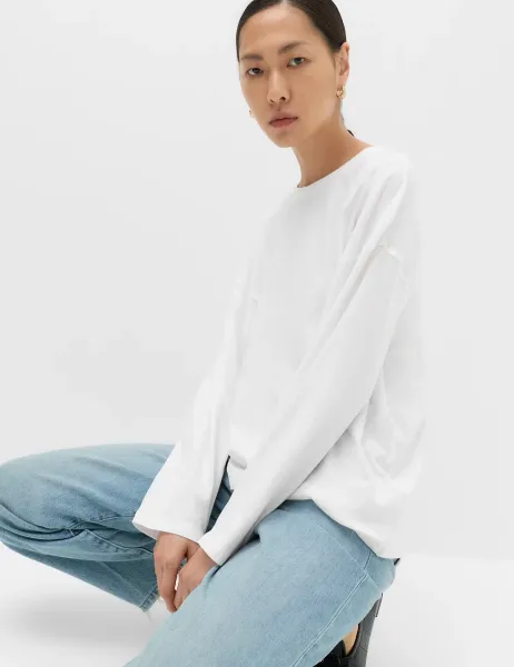 Marks & Spencer Pure Cotton Relaxed Top White