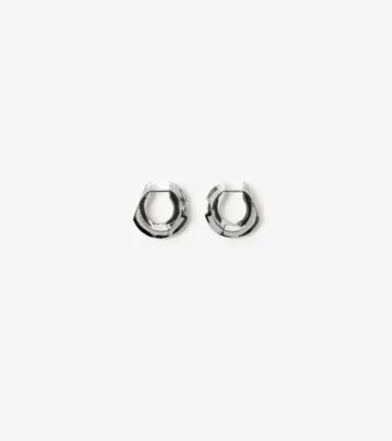 Small Hollow Hoop Earrings in Silver/gold