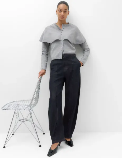 Marks & Spencer High Waisted Pintuck Barrel Jeans with Lyocell