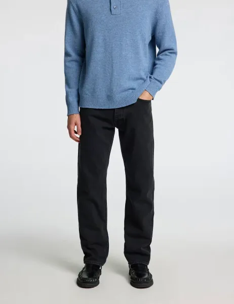 Regular Fit 5 Pocket Jeans Black
