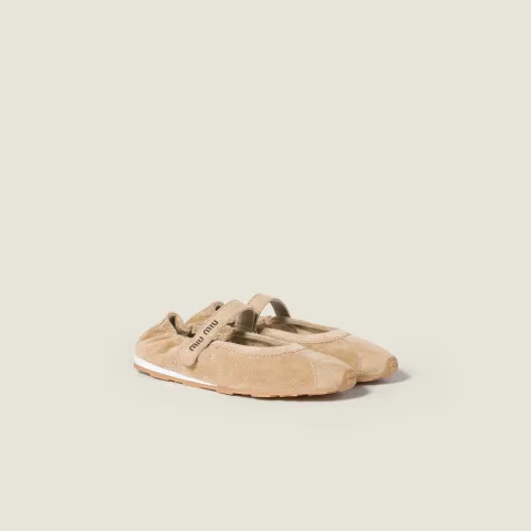 Plume suede ballerinas