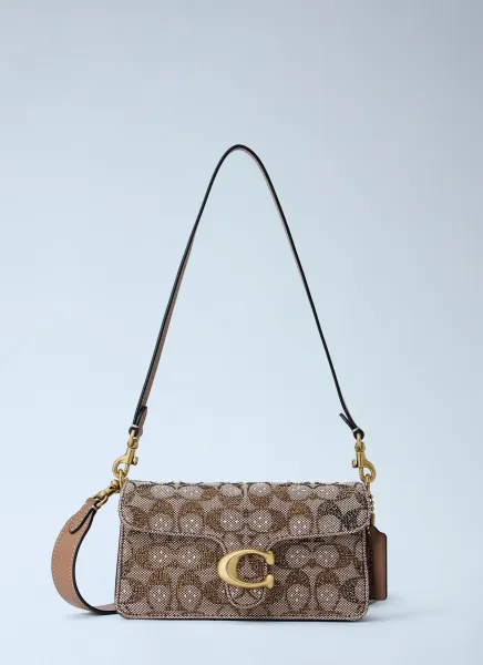 Coach Soft Tabby Shoulder Bag 20 In Crystal Signature Jacquard