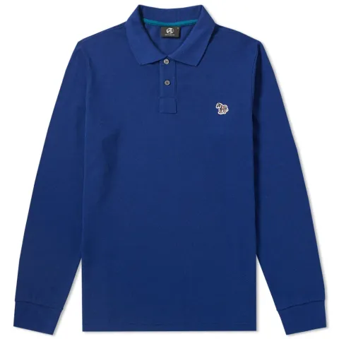 Long Sleeve Regular Fit Zebra Polo