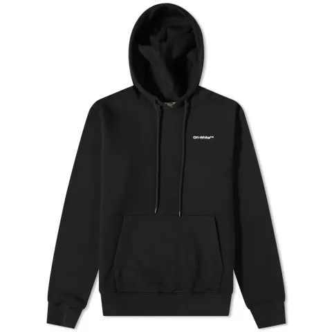 Wave Outline Diagonal Slim Hoodie