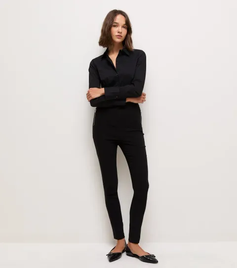 Women's Black Slim Fit Trousers