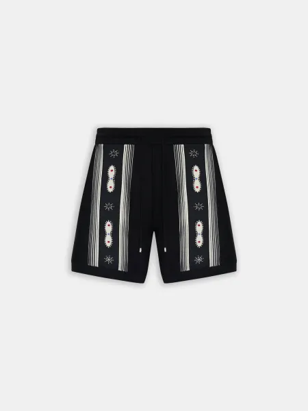 STUD STRIPE SHORT - Black
