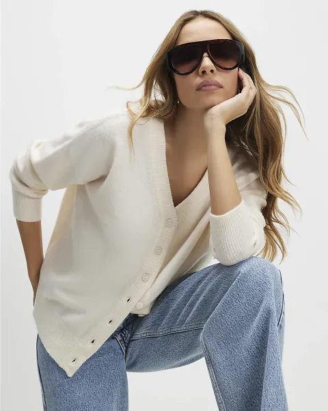 River Island Knitted V Neck Cardigan