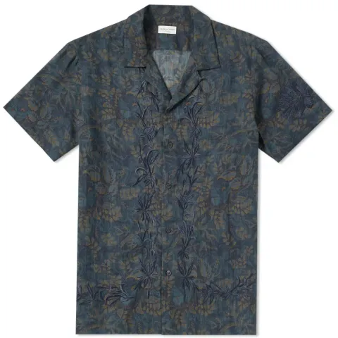 Short Sleeve Embroidered Vacation Shirt