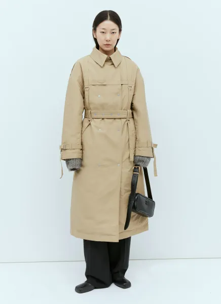 Lightweight Down Strap Trench Coat