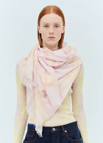Check Wool Scarf