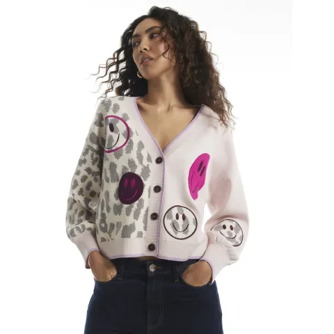 River Island Smile Leopard Print Cardigan