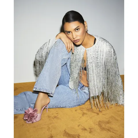 River Island Oversized Flower Mules