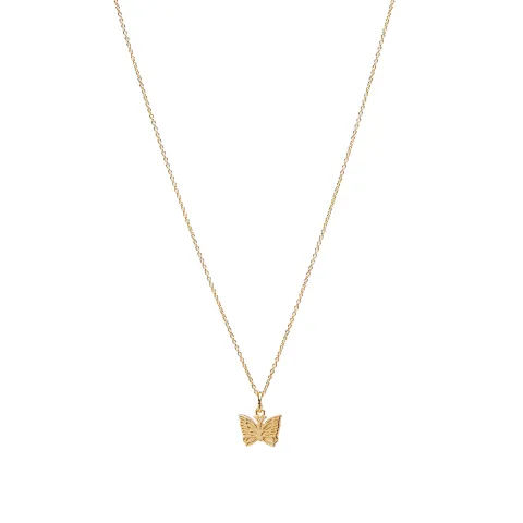 Gold Plated Papillon Pendant Necklace