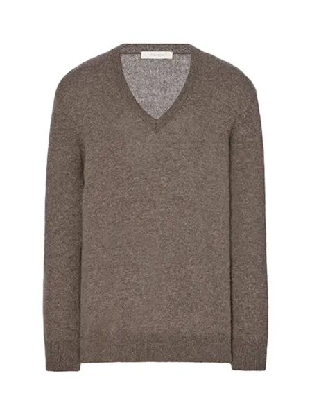 The Row Phora Top Grey Taupe